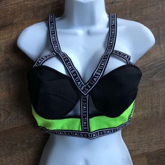 New This is a Love Song T.I.A.L.S Neon Green Bra - Picture 2 of 4